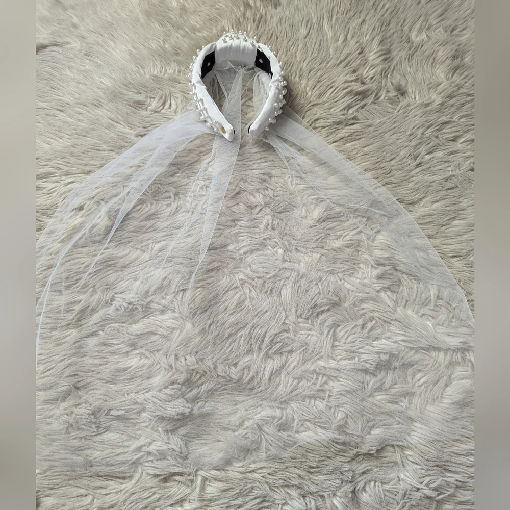 NWT Lele Sadoughi Ivory Veil Headband
